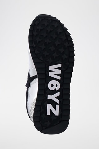 Zapatillas de piel Kis - Negro, violeta, plateado y gris