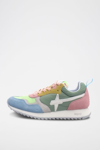 Zapatillas de nobuk Myha - Azul, verde, amarillo y rosa
