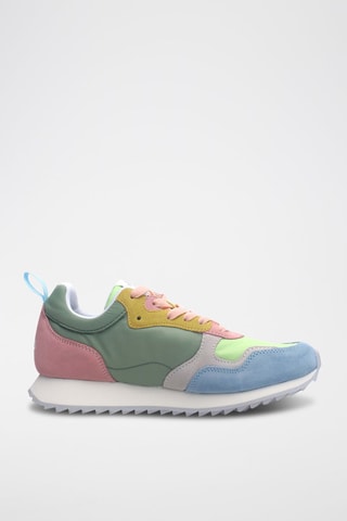 Zapatillas de nobuk Myha - Azul, verde, amarillo y rosa