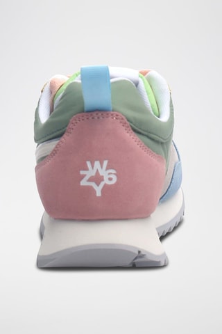 Zapatillas de nobuk Myha - Azul, verde, amarillo y rosa