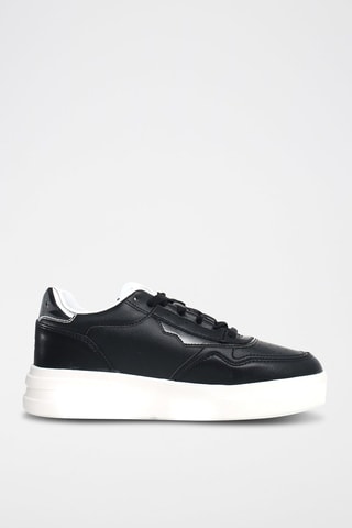 Leren Sneakers Xenia - Zwart en zilverkleurig