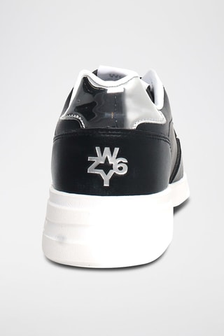 Leren Sneakers Xenia - Zwart en zilverkleurig