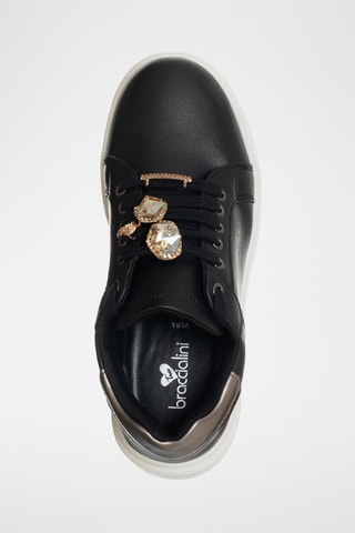 Zapatillas con plataforma - Negro y dorado