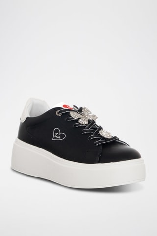 Zapatillas con plataforma - Blanco y negro
