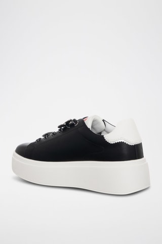 Zapatillas con plataforma - Blanco y negro