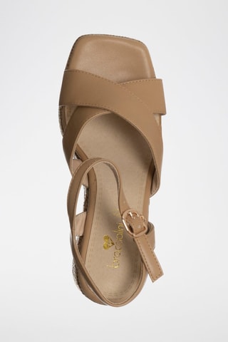 Sandalias de cuña - Marrón