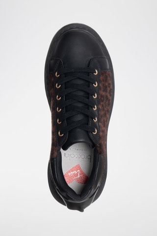 Zapatillas con plataforma - Negro y marrón