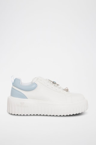 Zapatillas con plataforma - Blanco y azul