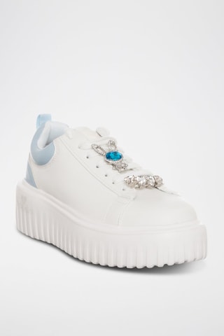 Zapatillas con plataforma - Blanco y azul
