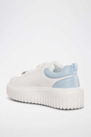 Zapatillas con plataforma - Blanco y azul