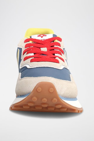 Zapatillas de nobuk - Beige y azul