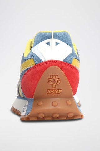 Zapatillas de nobuk - Beige y azul