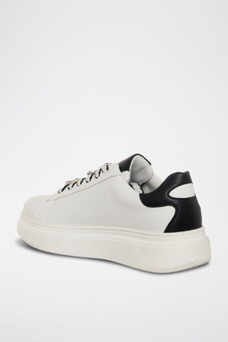 Zapatillas con plataforma - Blanco y plateado