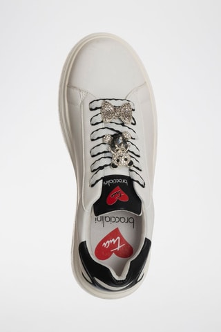 Zapatillas con plataforma - Blanco y plateado