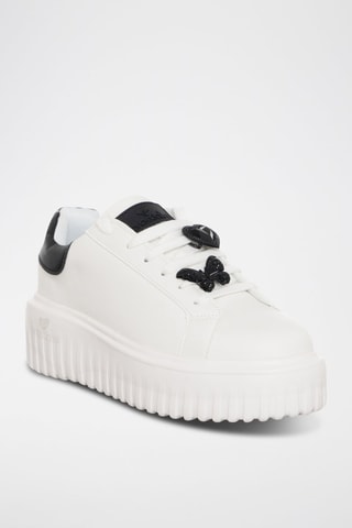 Zapatillas con plataforma - Blanco y negro