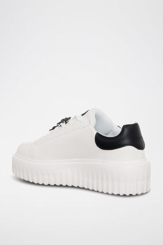 Zapatillas con plataforma - Blanco y negro