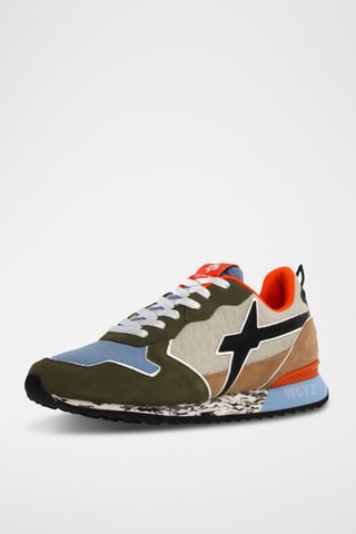 Zapatillas de nobuk - Beige, azul y verde