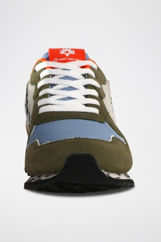 Zapatillas de nobuk - Beige, azul y verde