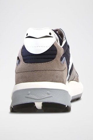 Zapatillas de nobuk - Blanco, azul y gris