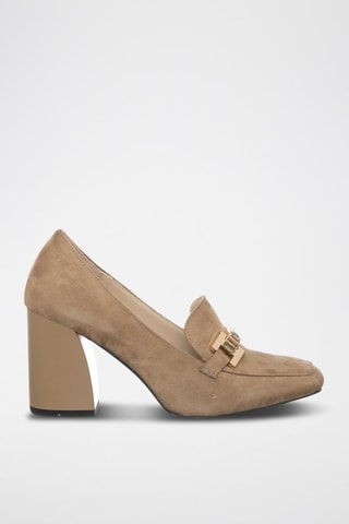 Zapatos de tacón - Beige y dorado