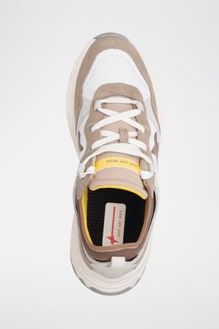 Zapatillas de nobuk - Blanco y beige