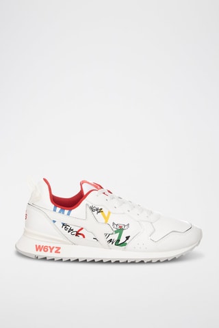 Zapatillas - Blanco, negro, rojo y verde