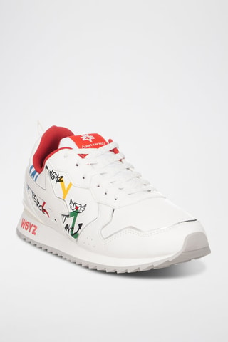 Zapatillas - Blanco, negro, rojo y verde