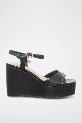 Sandalias de cuña - Negro