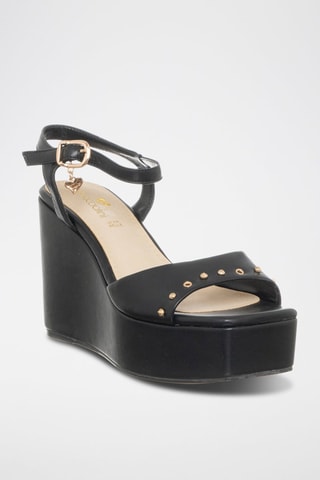 Sandalias de cuña - Negro