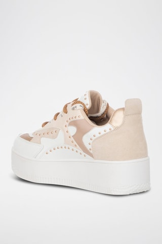 Zapatillas con plataforma - Blanco y rosa