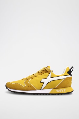 Zapatillas de nobuk Jet - Blanco y amarillo