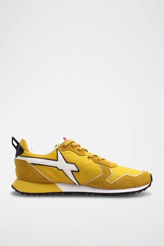 Zapatillas de nobuk Jet - Blanco y amarillo