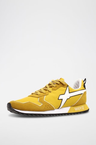 Zapatillas de nobuk Jet - Blanco y amarillo