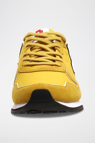 Zapatillas de nobuk Jet - Blanco y amarillo