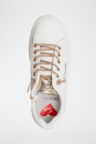 Zapatillas con plataforma - Blanco y dorado