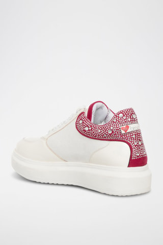 Zapatillas con plataforma - Blanco y rojo