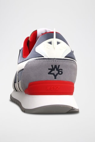 Zapatillas de nobuk - Blanco, verde y gris