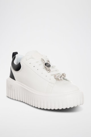 Zapatillas con plataforma - Blanco y negro