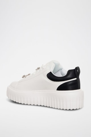 Zapatillas con plataforma - Blanco y negro
