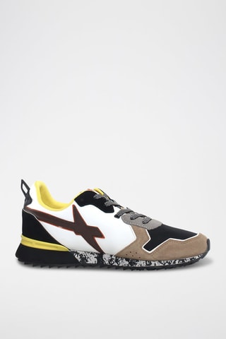 Zapatillas de nobuk - Blanco, negro, marrón y gris