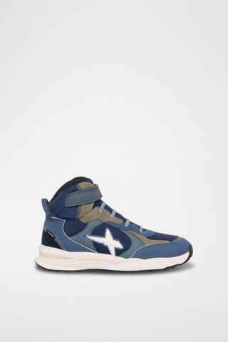 Zapatillas altas de nobuk - Azul marino