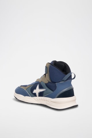 Zapatillas altas de nobuk - Azul marino