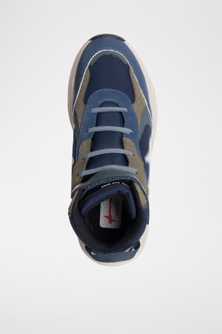 Zapatillas altas de nobuk - Azul marino