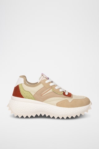 Wedge Sneakers - Beige
