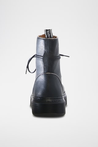 Hoge Leren Sneakers - Zwart
