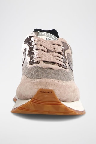 Leren Sneakers - Beige en roze