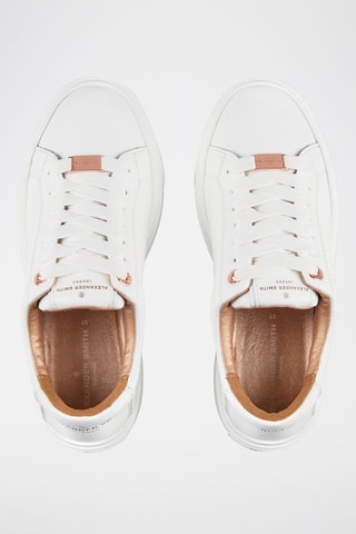 Zapatillas de piel con plataforma - Blanco