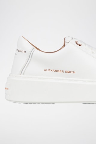 Zapatillas de piel con plataforma - Blanco