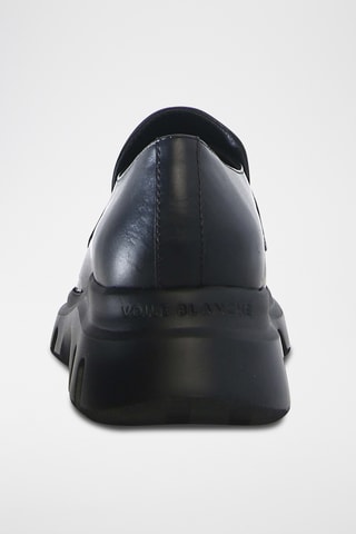 Mocasines de piel con plataforma Twilly - Negro