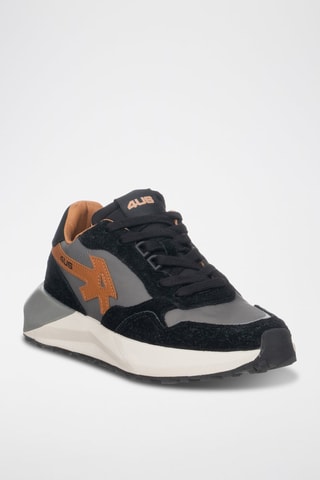 Zapatillas de piel - Negro
